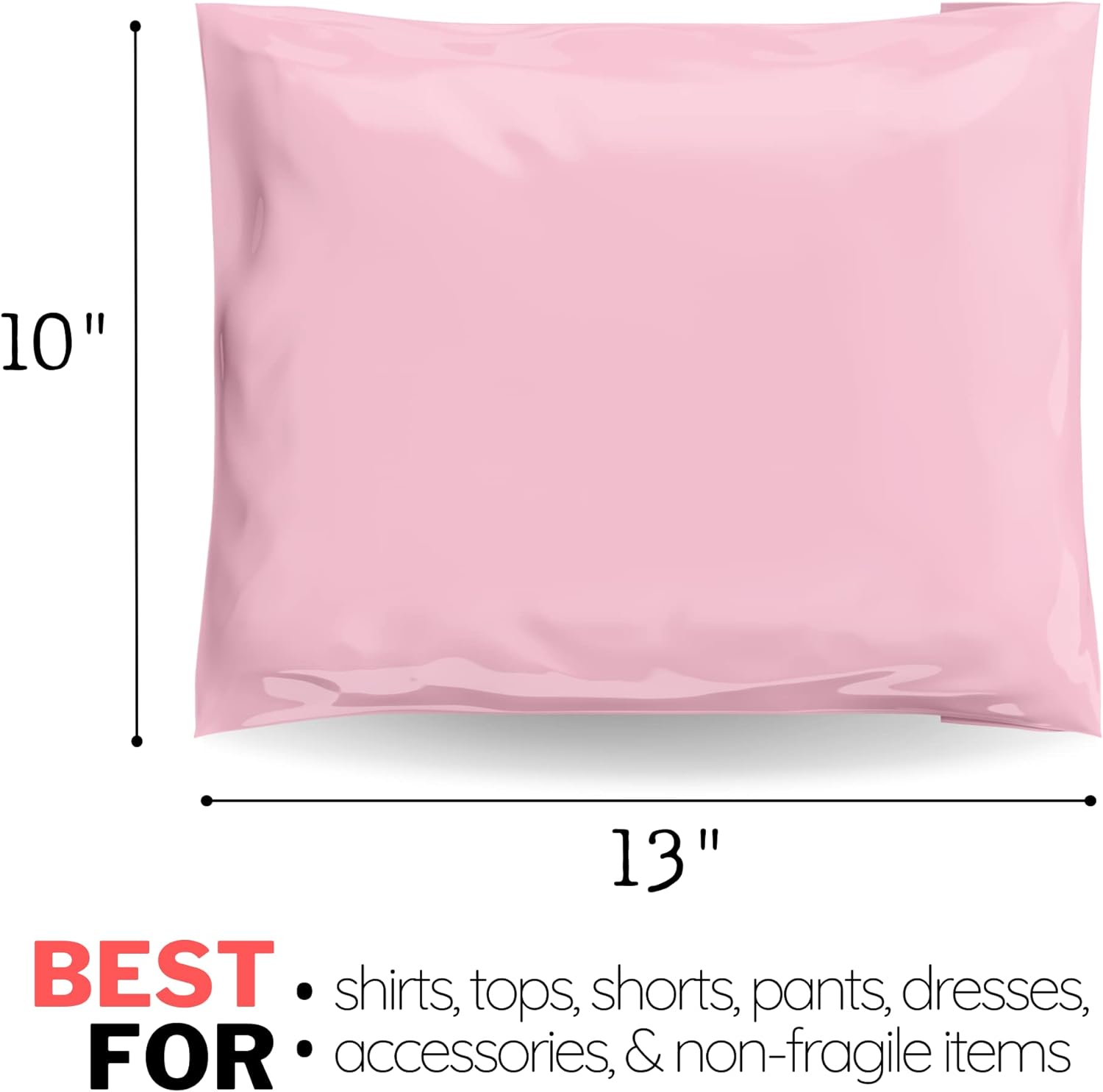 10x13 Poly Mailers Pack of 200 Shipping Supplies Envelopes Mailing Bags Clothing Plastic Small Business Sticky Self Seal Black - Image 5